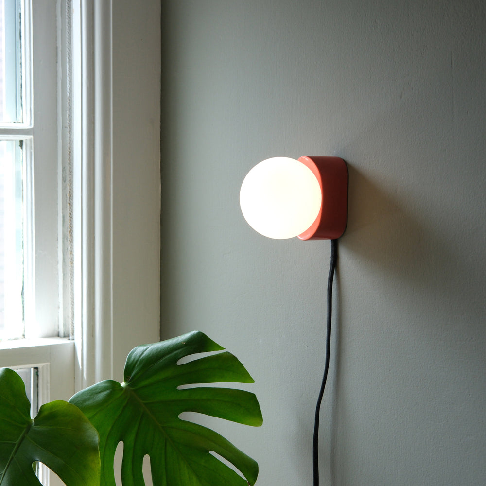 Iota Ceramic Wall Sconce Lamp with Glass Globe | Handmade in USA, Lamps, $ 229.00, A Moment Of Now™