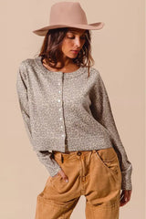 Vintage Oat Grey Two Tone Leopard Cardigan - Chic & Timeless, Cardigans, $ 58.00, A Moment Of Now™