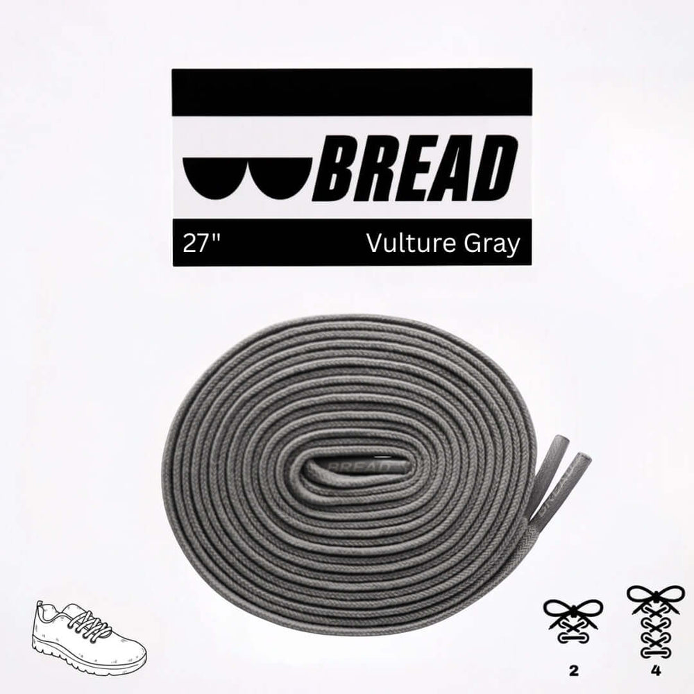 Vulture Gray Elastic Shoelaces - No Tie Bread Laces | A Moment Of Now™, Elastic Shoelace, $ 9.99, A Moment Of Now™