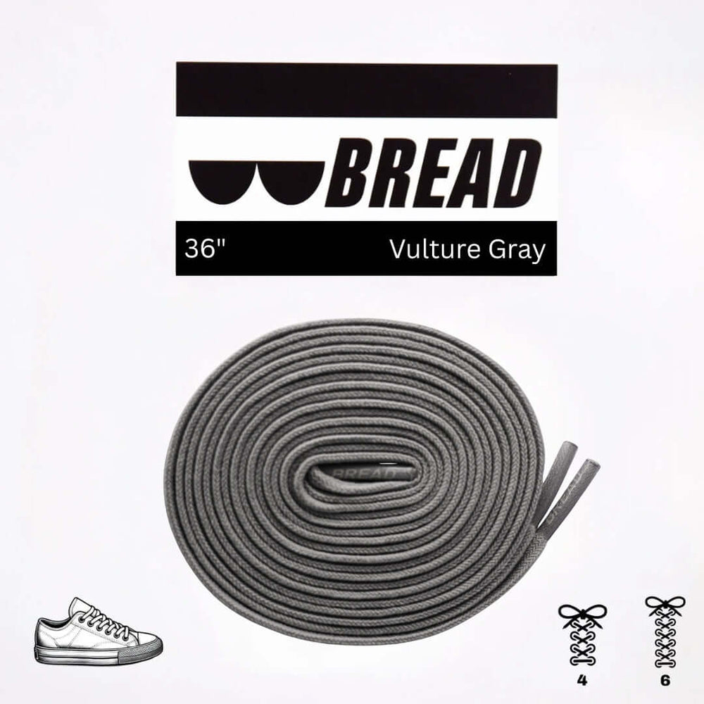 Vulture Gray Elastic Shoelaces - No Tie Bread Laces | A Moment Of Now™, Elastic Shoelace, $ 9.99, A Moment Of Now™