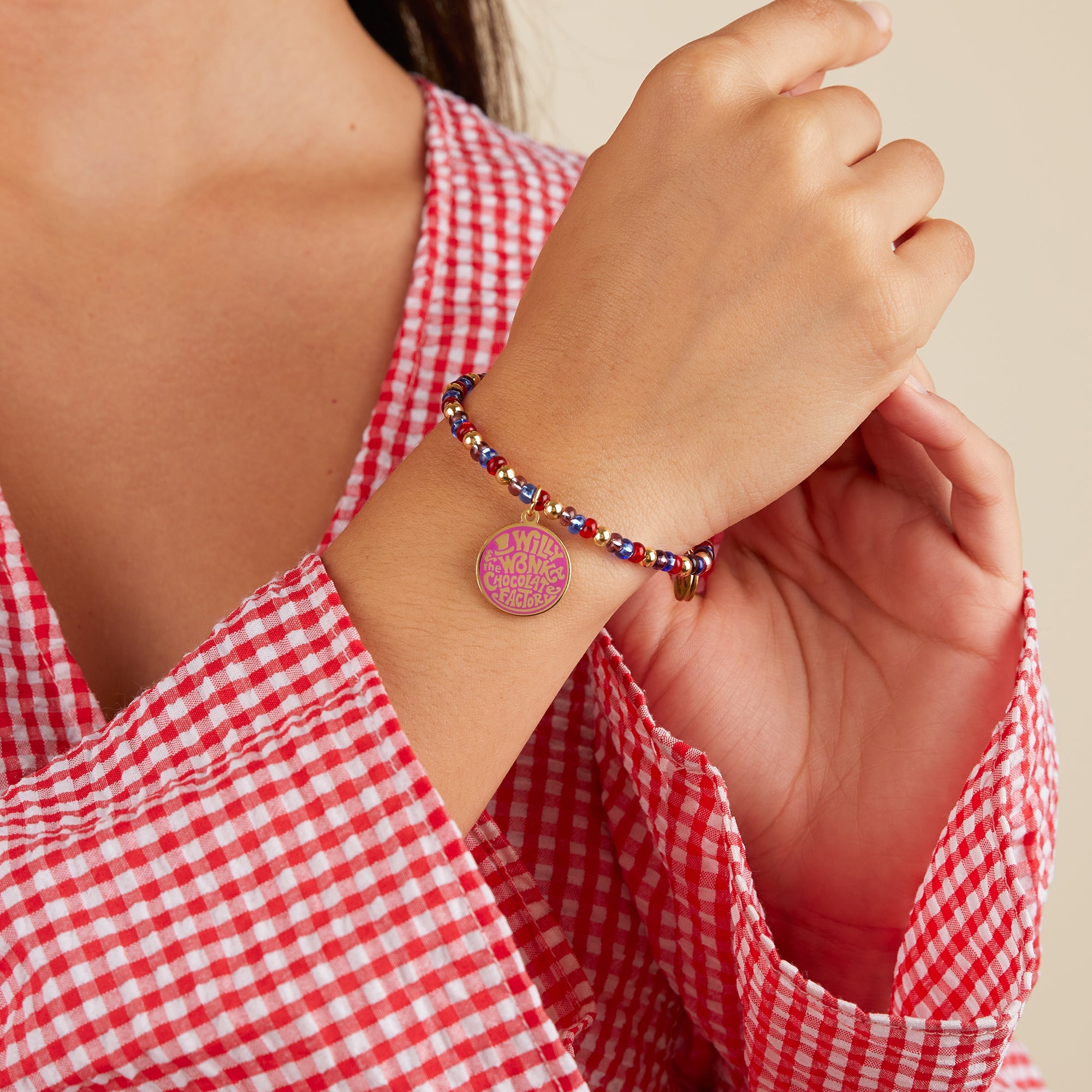 Willy Wonka Chocolate Factory' Beaded Charm Bangle, Bracelets, $ 24.90, A Moment Of Now™
