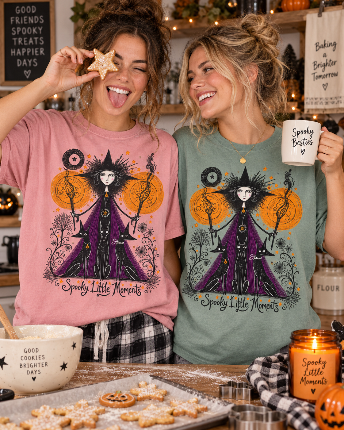 Witch Illustration T-Shirt — Spooky Little Moments Halloween Graphic Tee