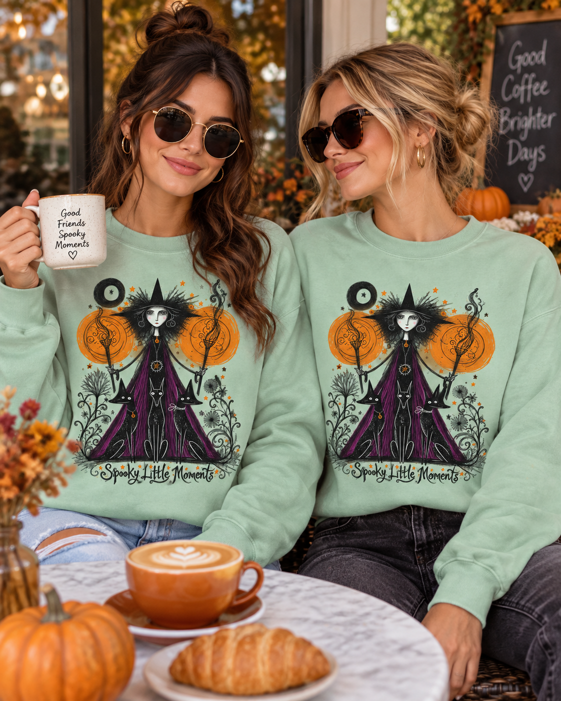 Witchy Halloween Sweatshirt — Spooky Little Moments Crewneck