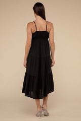 Women's Woven Sweetheart Neckline Tiered Cami Midi Dress USA Boutique, ZENANA, $ 37.95