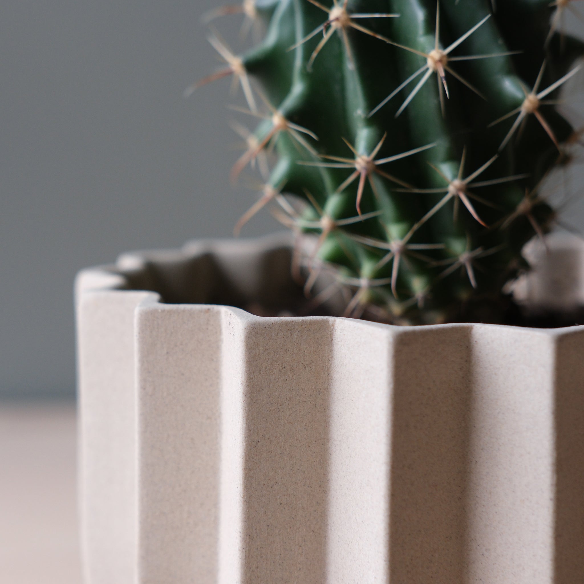 Wrap Handmade Ceramic Planter with Drainage - 4 Sizes in Dune & Black