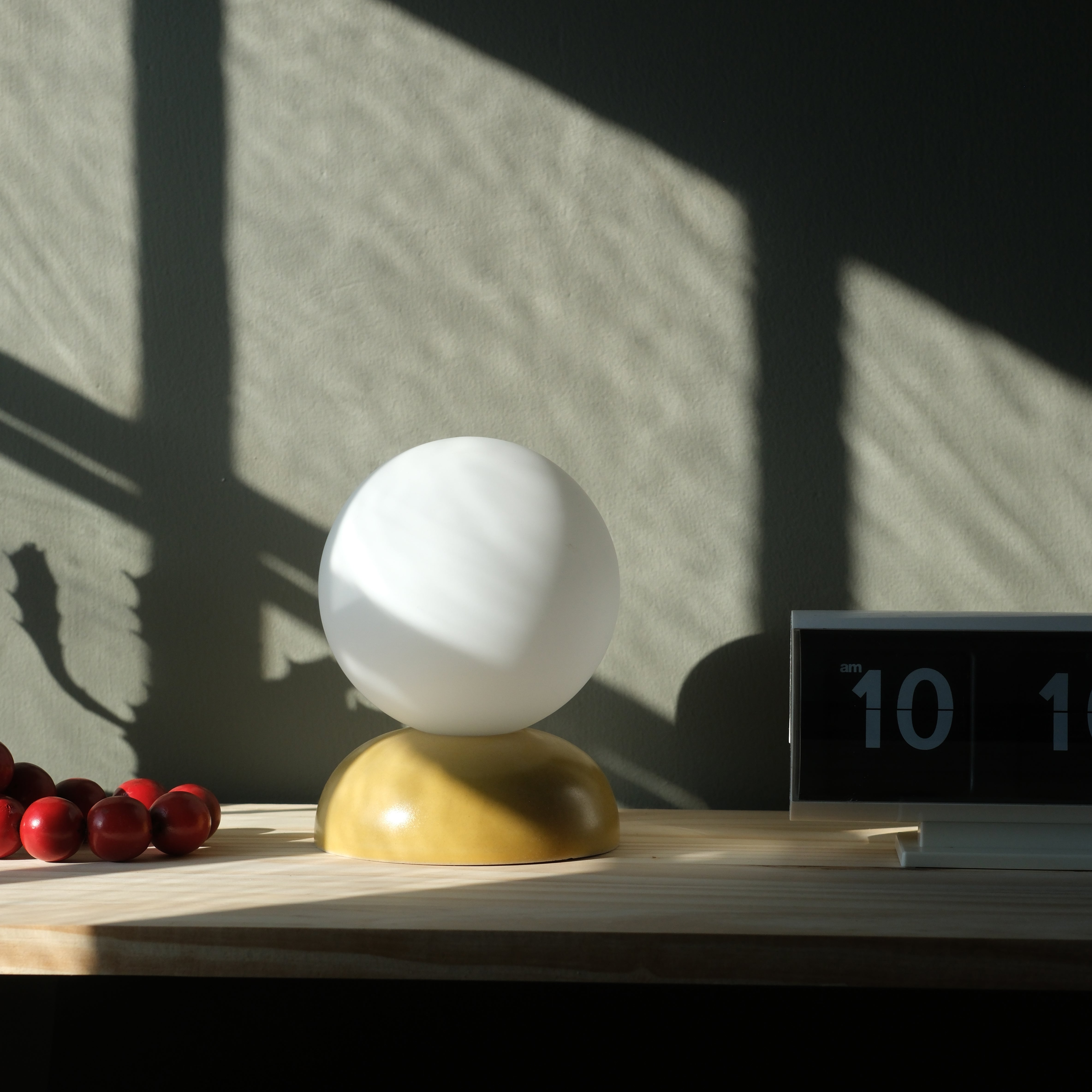 Monroe Ceramic Table Lamp with Glass Shade - Handmade in USA