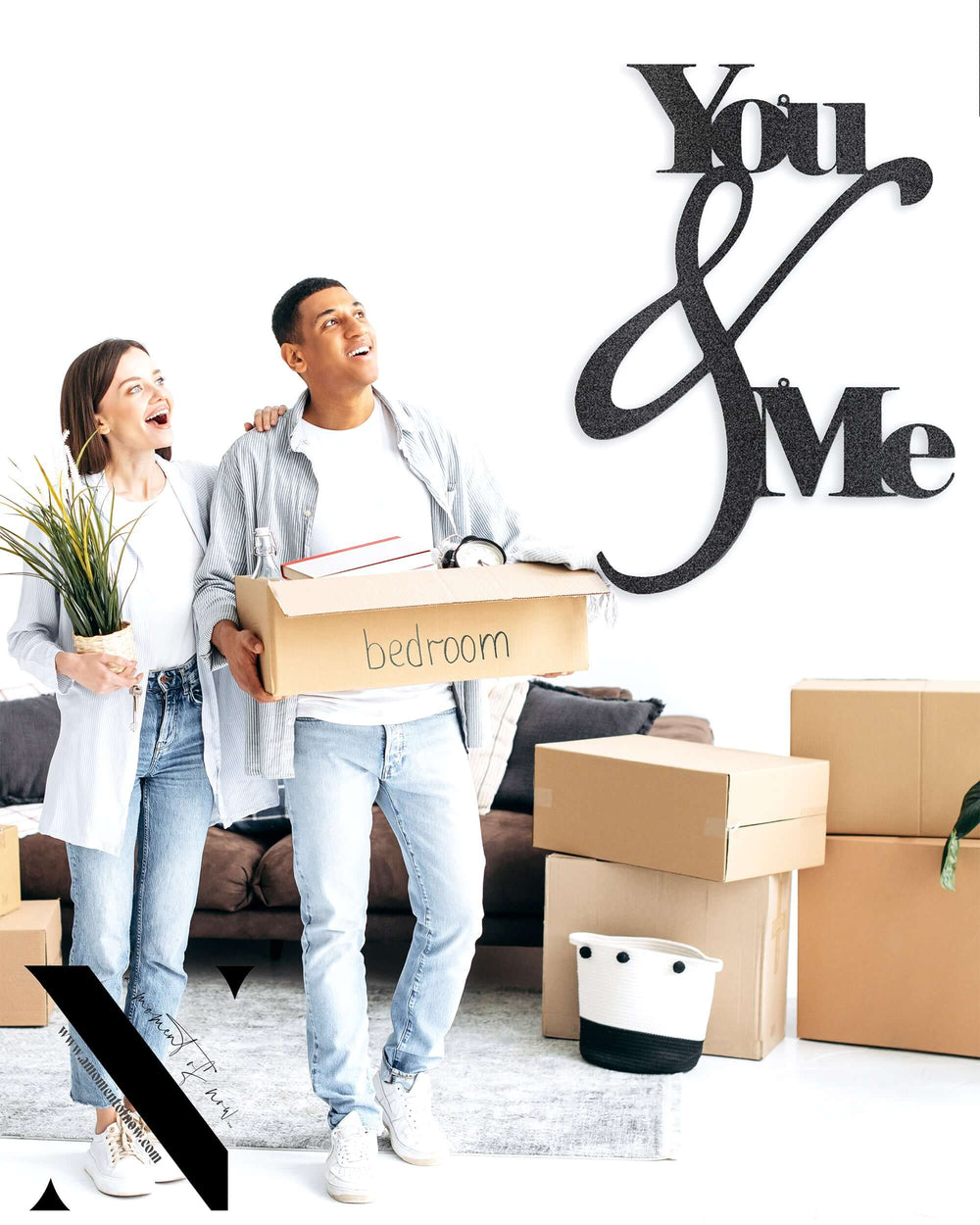 You & Me Metal Steel Wall Decor Steel Sign | Shop USA Made Home Decor, Metal Signs, $ 62.95, A Moment Of Now™