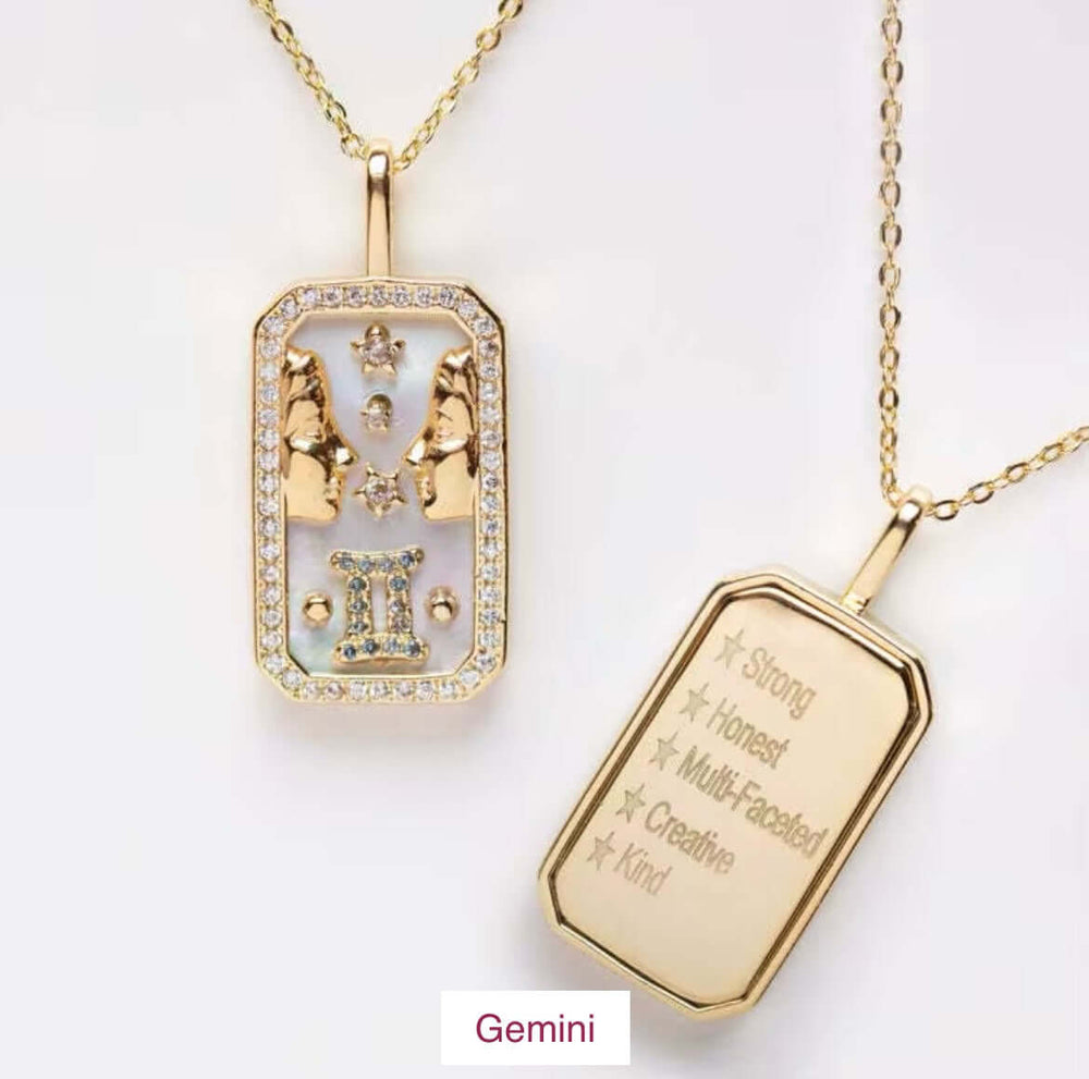 Zodiac 18K Gold Plated Necklace - Celestial Elegance, Necklaces, $ 38.00, A Moment Of Now™