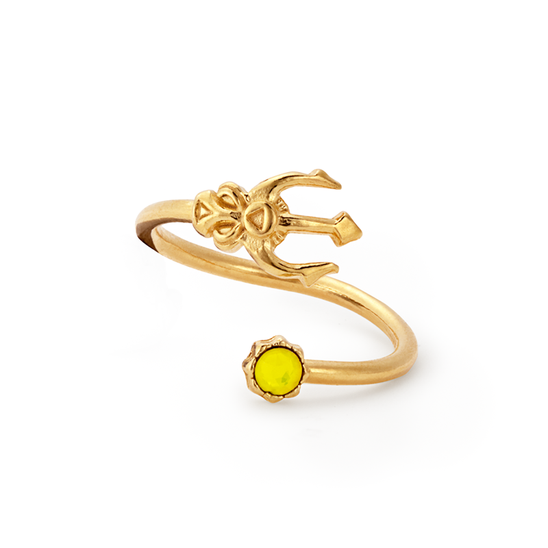 Trident Yellow Stone Wrap Ring, Rings, $ 19.90, A Moment Of Now™