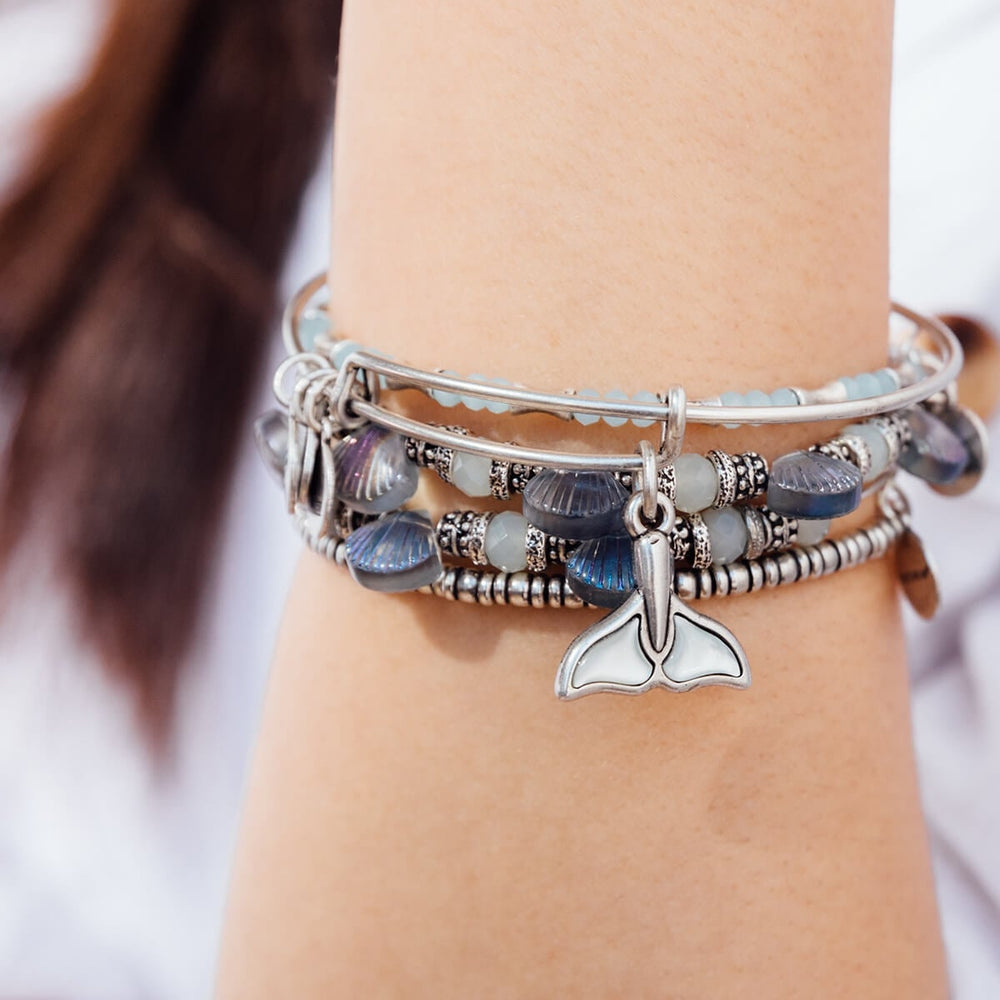 Whale Tail Charm Bangle, Bracelets, $ 11.90, A Moment Of Now™