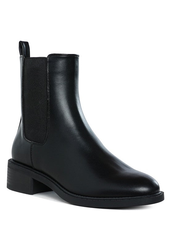 BlackTripoli Stacked Heel Chelsea Boots