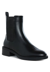 BlackTripoli Stacked Heel Chelsea Boots