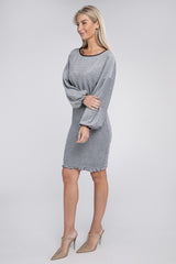 Shop Silver Bishop Sleeve Metallic Dress | Women's Boutique Clothing USA, Dresses, USA Boutique