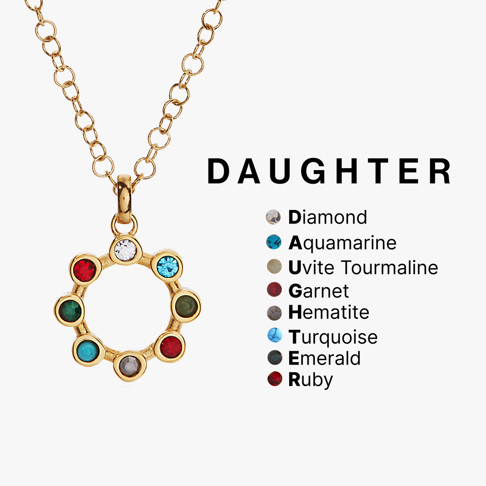 Daughter Hidden Message Acrostic Necklace, Necklaces, $ 23.90, A Moment Of Now™
