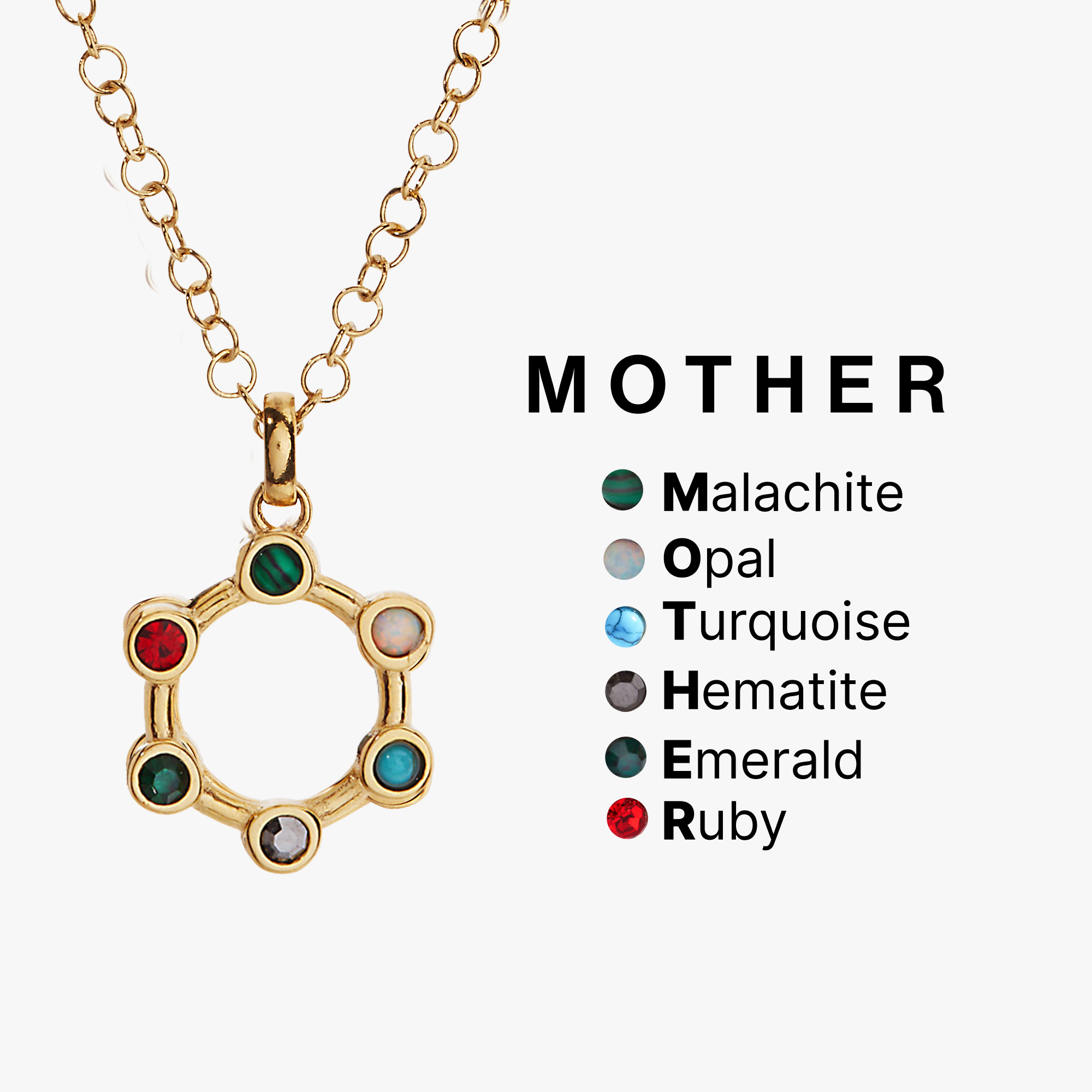 Mother Hidden Message Acrostic Necklace, Necklaces, $ 23.90, A Moment Of Now™
