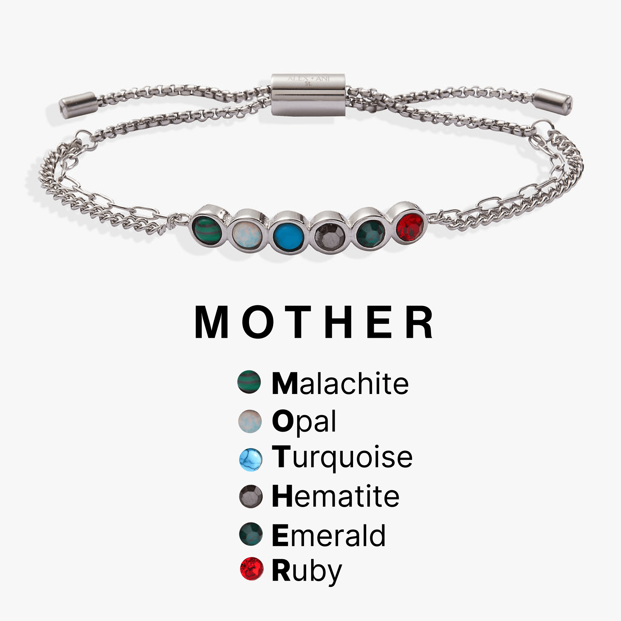 Mother Hidden Message Acrostic Bolo Bracelet, Bracelets, $ 18.90, A Moment Of Now™