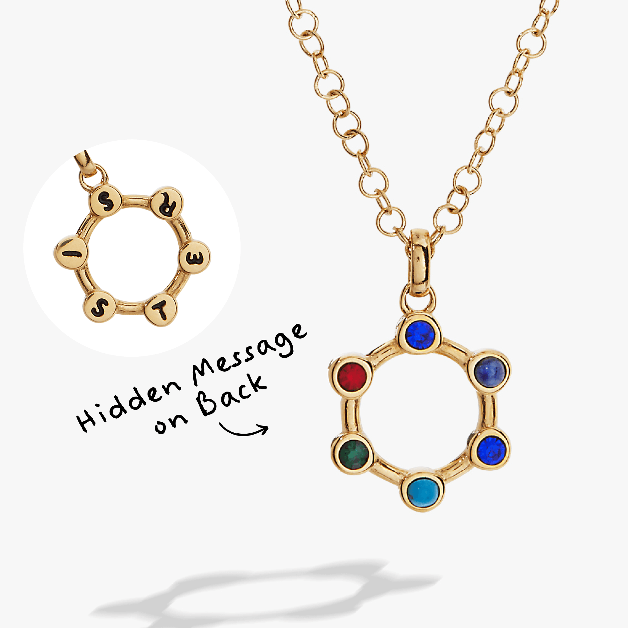 Sister Hidden Message Acrostic Necklace, Necklaces, $ 23.90, A Moment Of Now™