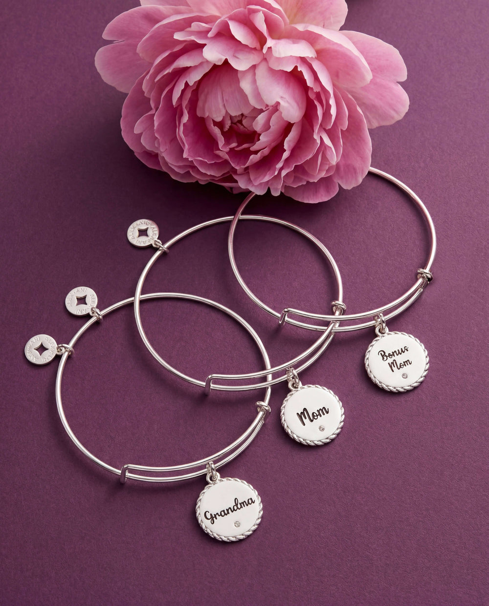 Bonus Mom 'Family Isn't Only Blessed By Name' Charm Bangle, Bracelets, $ 24.00, A Moment Of Now™