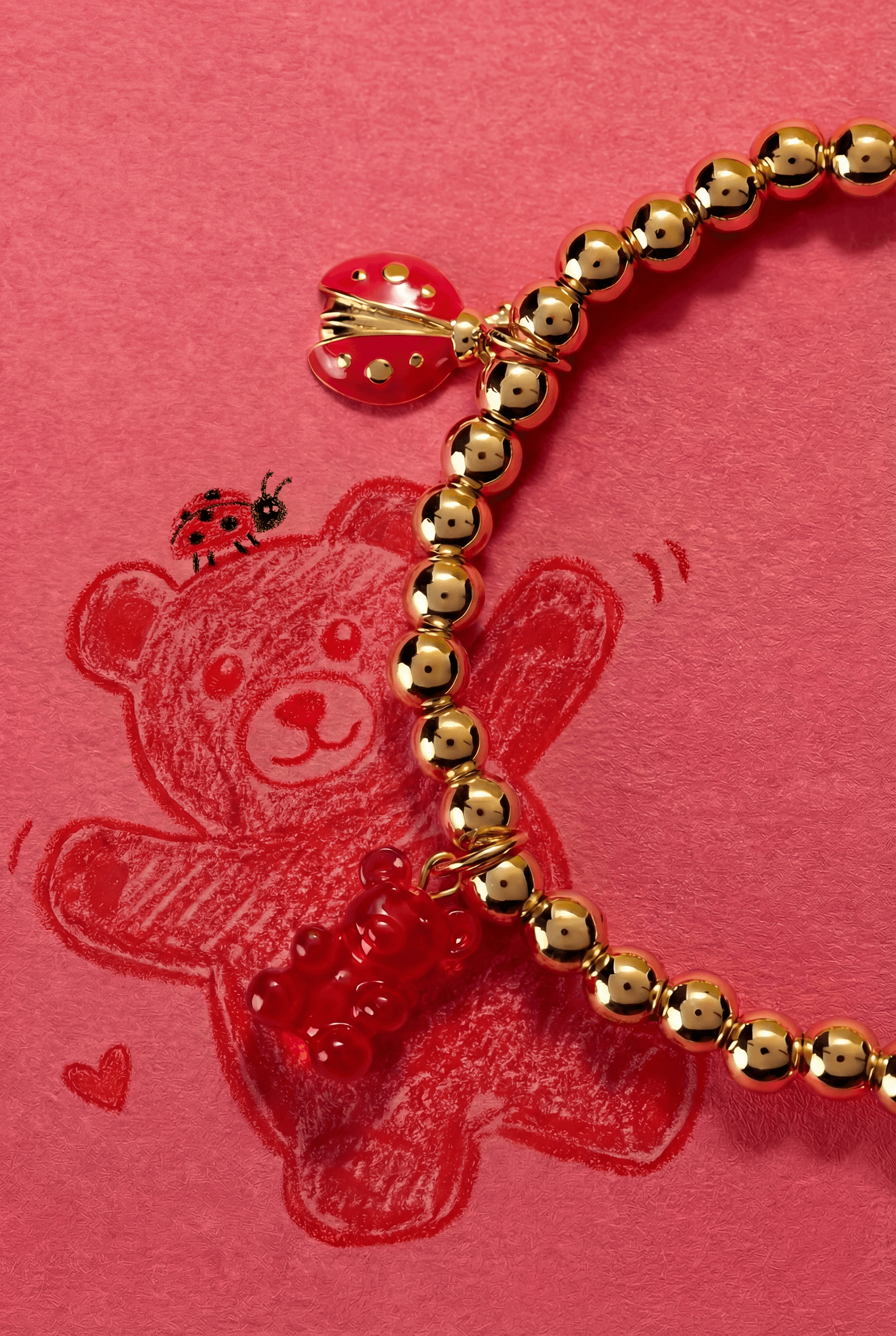 Crayola Fan Favorites Scarlet Charm Stretch Bracelet
