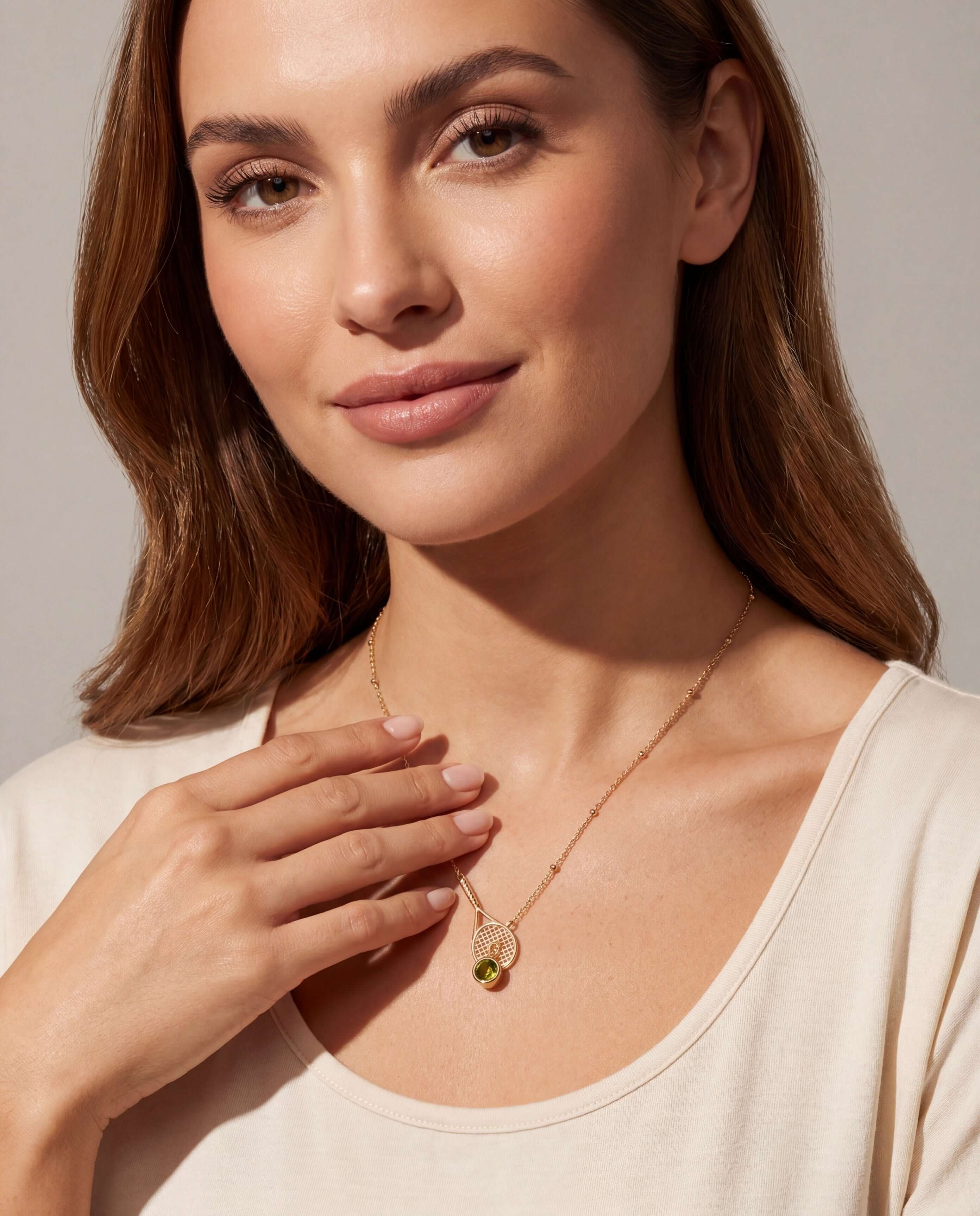 Tennis Racket Y-Necklace