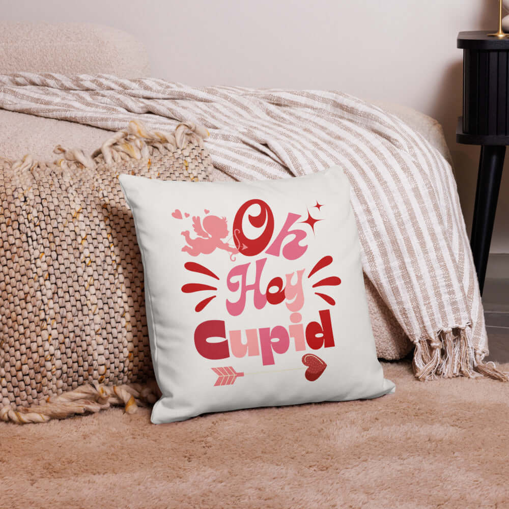 Oh Hey Cupid Premium Throw Pillow Accent Cushion, Throw Pillows, $ 45.00, A Moment Of Now™