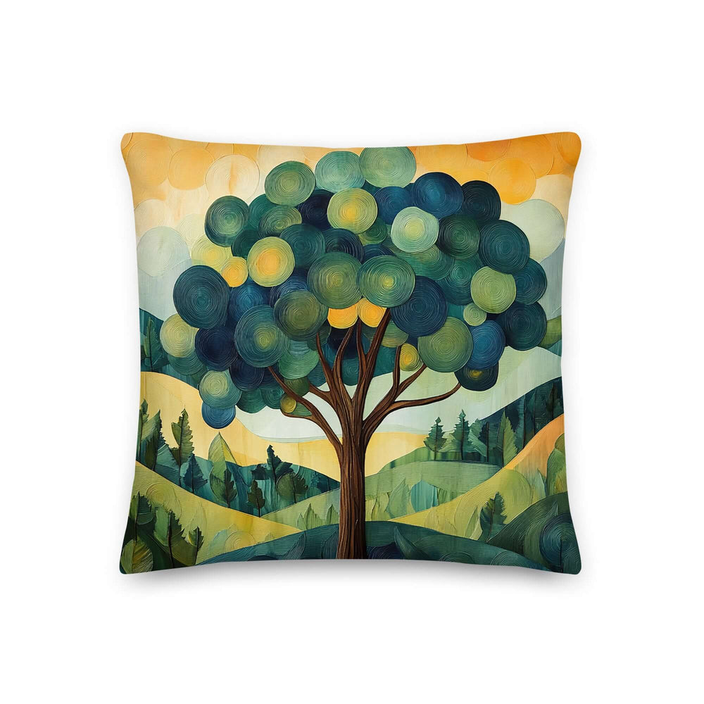 Serene Forest Tree Throw Pillow – Nature's Calm Accent, Throw Pillows, $ 59.00, A Moment Of Now™