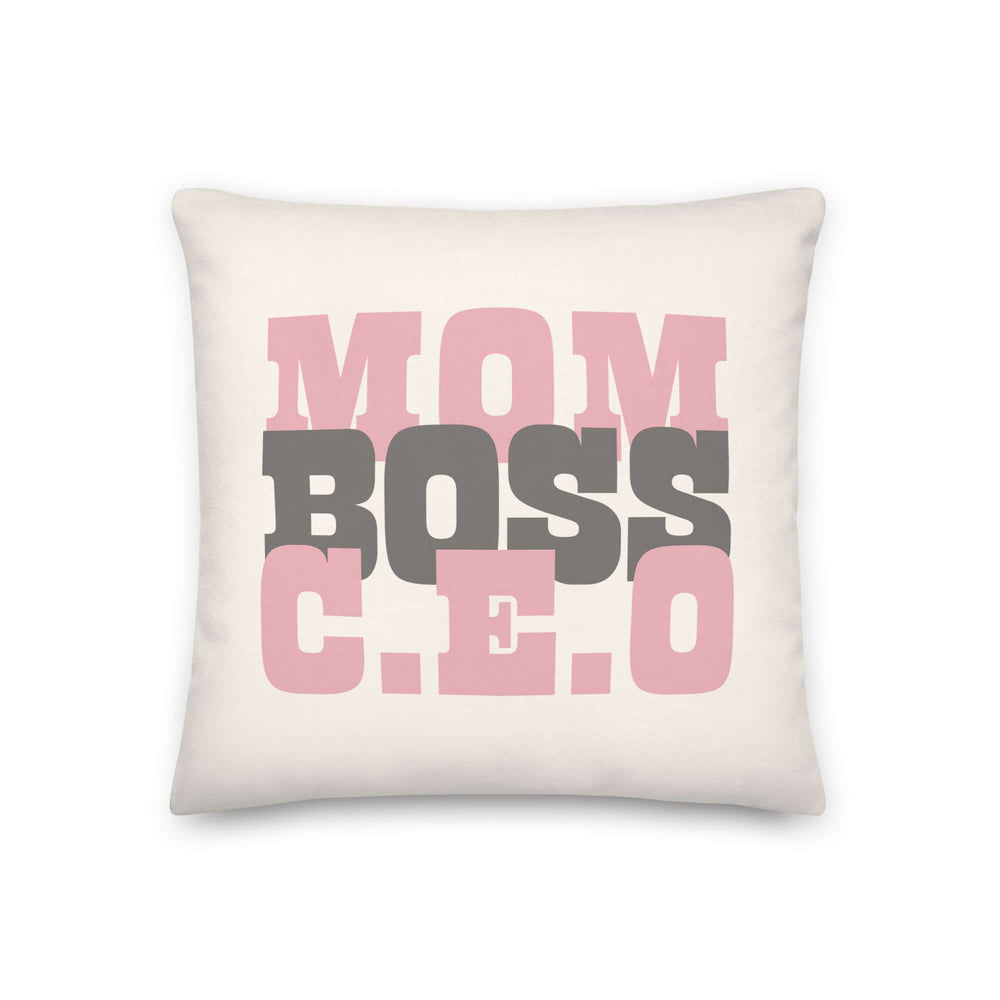 Mom Boss C.E.O Graphic Premium Pillow - Celebrate Her, Throw Pillows, $ 55.50, A Moment Of Now™