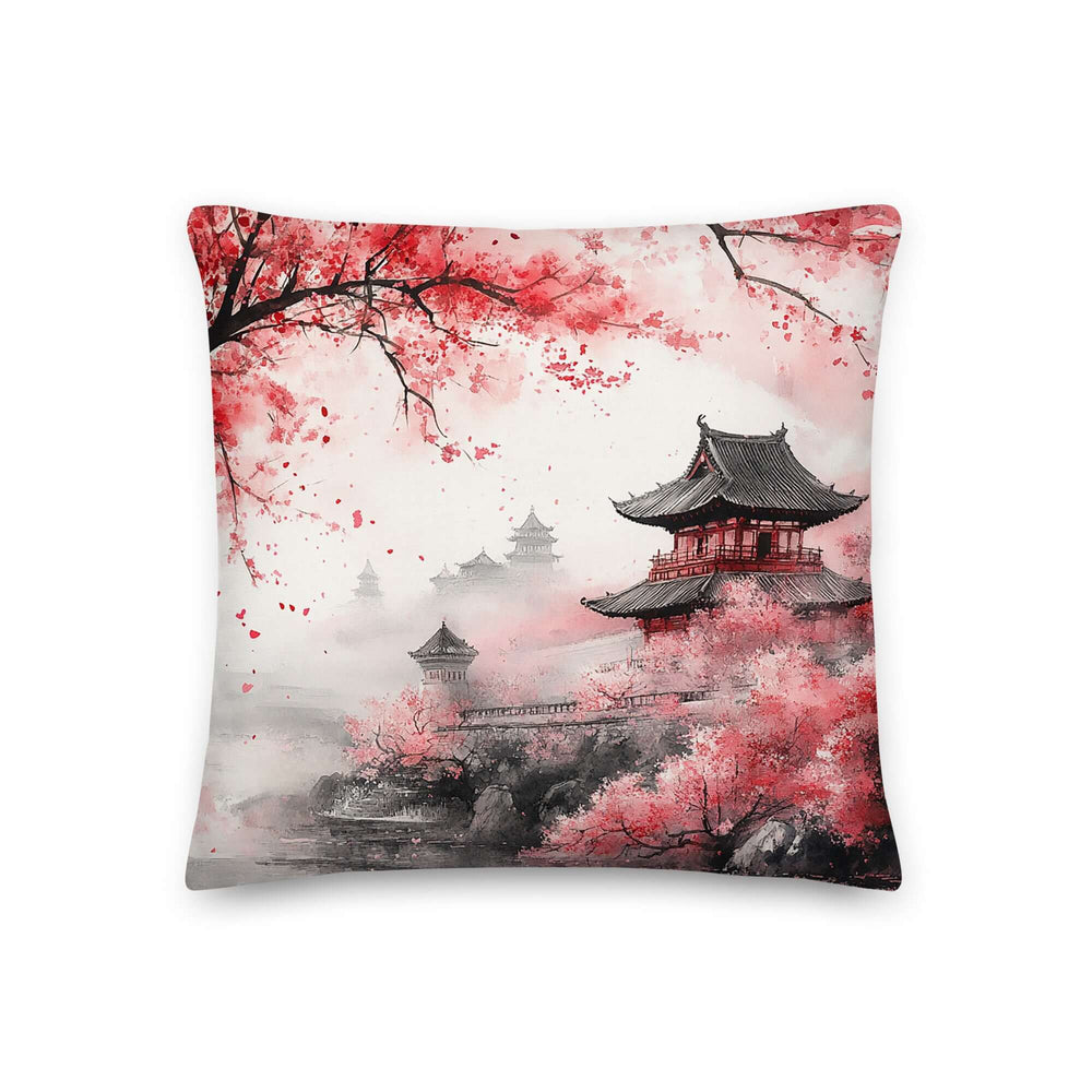 Cherry Blossom Nature Throw Pillow - Serene Elegance, Throw Pillows, $ 65.50, A Moment Of Now™