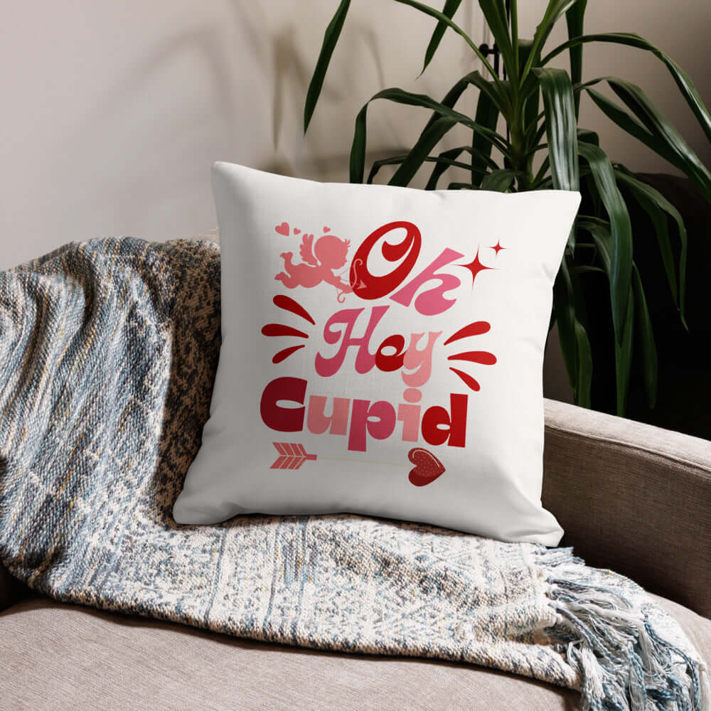 Oh Hey Cupid Premium Throw Pillow Accent Cushion, Throw Pillows, $ 45.00, A Moment Of Now™