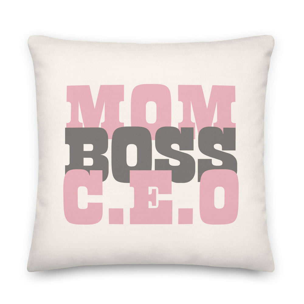Mom Boss C.E.O Graphic Premium Pillow - Celebrate Her, Throw Pillows, $ 61.50, A Moment Of Now™