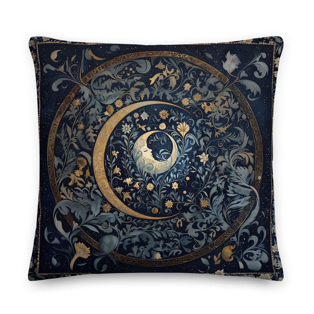 Mystic Moon & Blooms Cushion - William Morris Inspired, Throw Pillows, $ 63.50, A Moment Of Now™