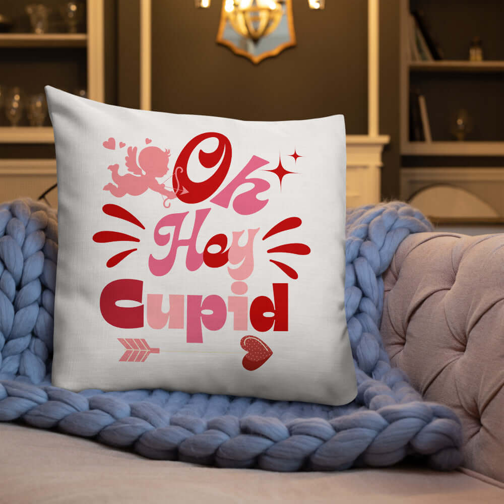 Oh Hey Cupid Premium Throw Pillow Accent Cushion, Throw Pillows, $ 45.00, A Moment Of Now™