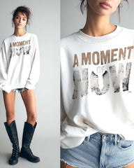Mindfulness A Moment Of Now™ Retro Graphic Unisex Sweatshirt