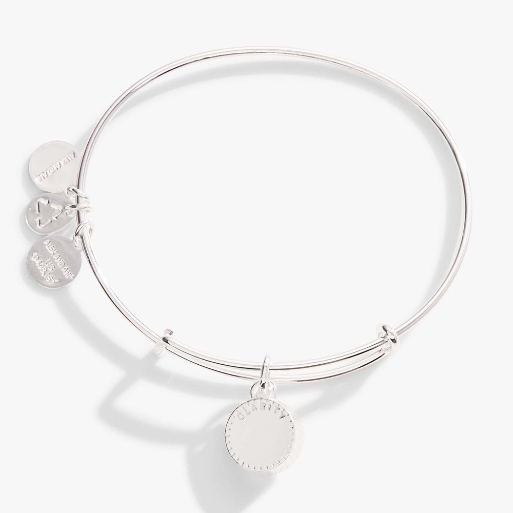 April Clear Crystal Birthstone Charm Bangle, Bracelets, $ 28.00, A Moment Of Now™