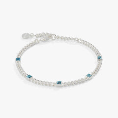 March Birthstone Aquamarine Curb Chain Bracelet, Bracelets, $ 28.00, A Moment Of Now™