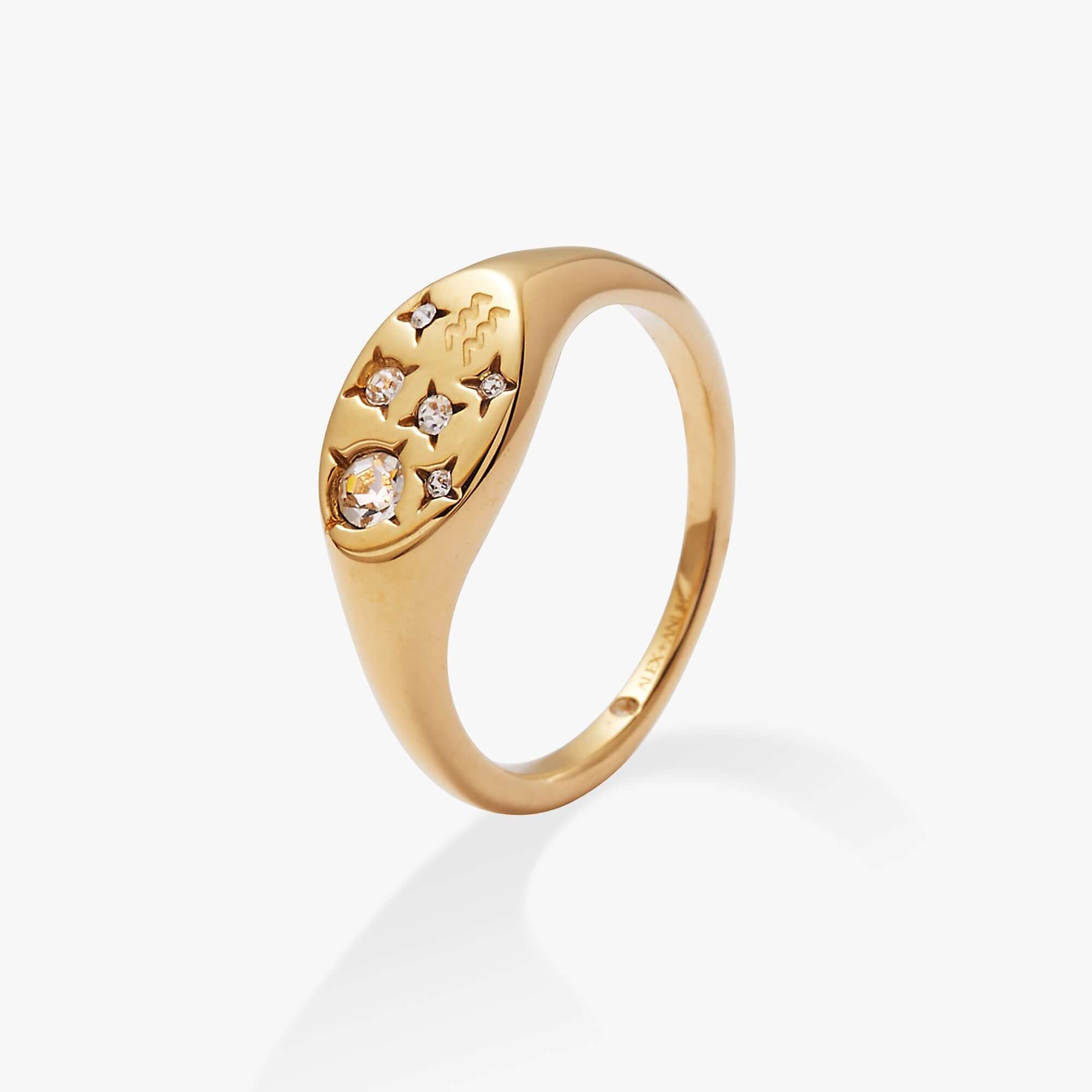 Aquarius Zodiac Ring, Rings, $ 34.00, A Moment Of Now™