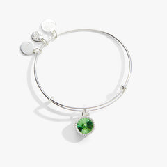 August Birthstone Charm Bangle, Peridot, Bracelets, $ 28.00, A Moment Of Now™