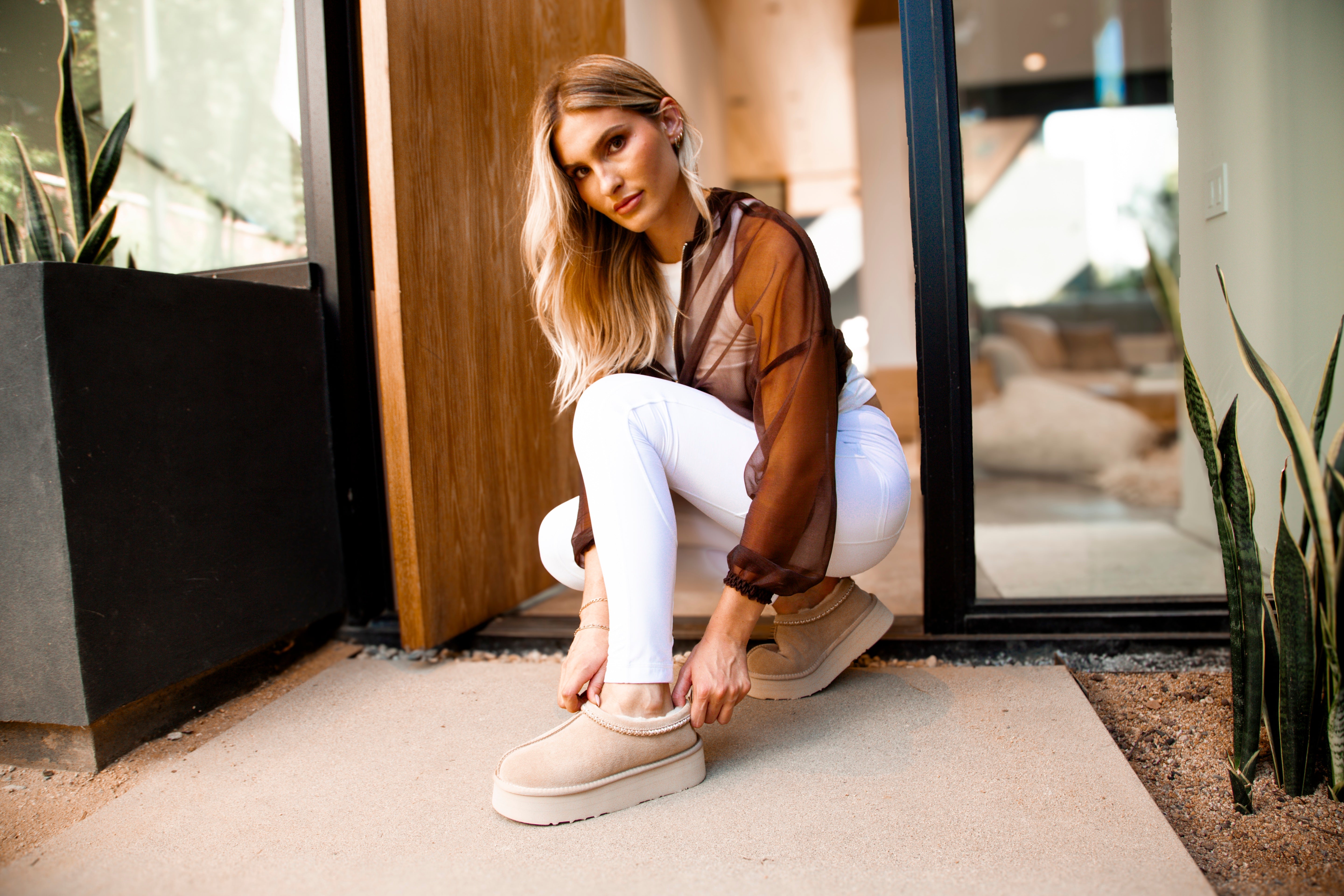 OUTBACK PLATFOAM BRAID SHOES CLAY