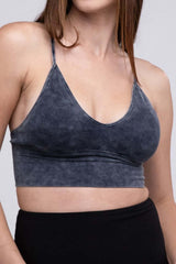 Washed Ribbed Bra Padded Tank Top, ZENANA, $ 22.95