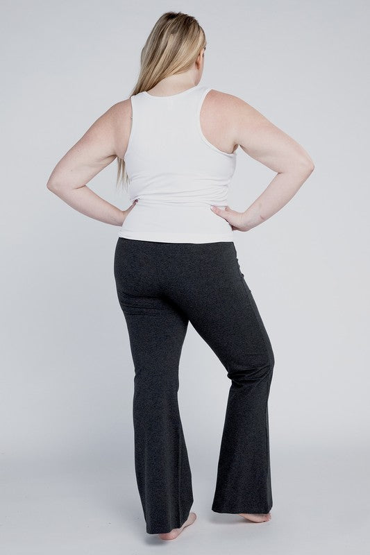 Plus Size Everyday Comfy Flare Stretchy Pants