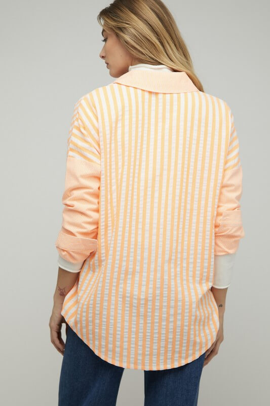 Stripe Button Down Long Sleeve Shirt, Davi & Dani, $ 55.00