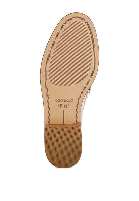 Oglavia Studs Embellished Leather Loafers - Bold Style, Loafers, $ 109.00, A Moment Of Now™