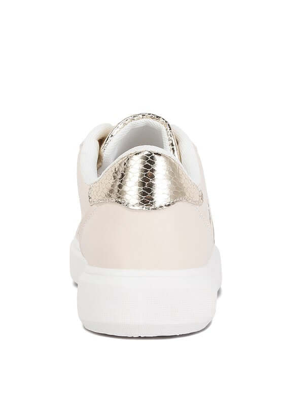 Claude Faux Leather Back Panel Sneakers - Trendy Comfort, Sneakers, $ 45.00, A Moment Of Now™