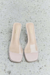 Make Myself Clear Strap Mule Block Heels Sandals, DDK, $ 39.00