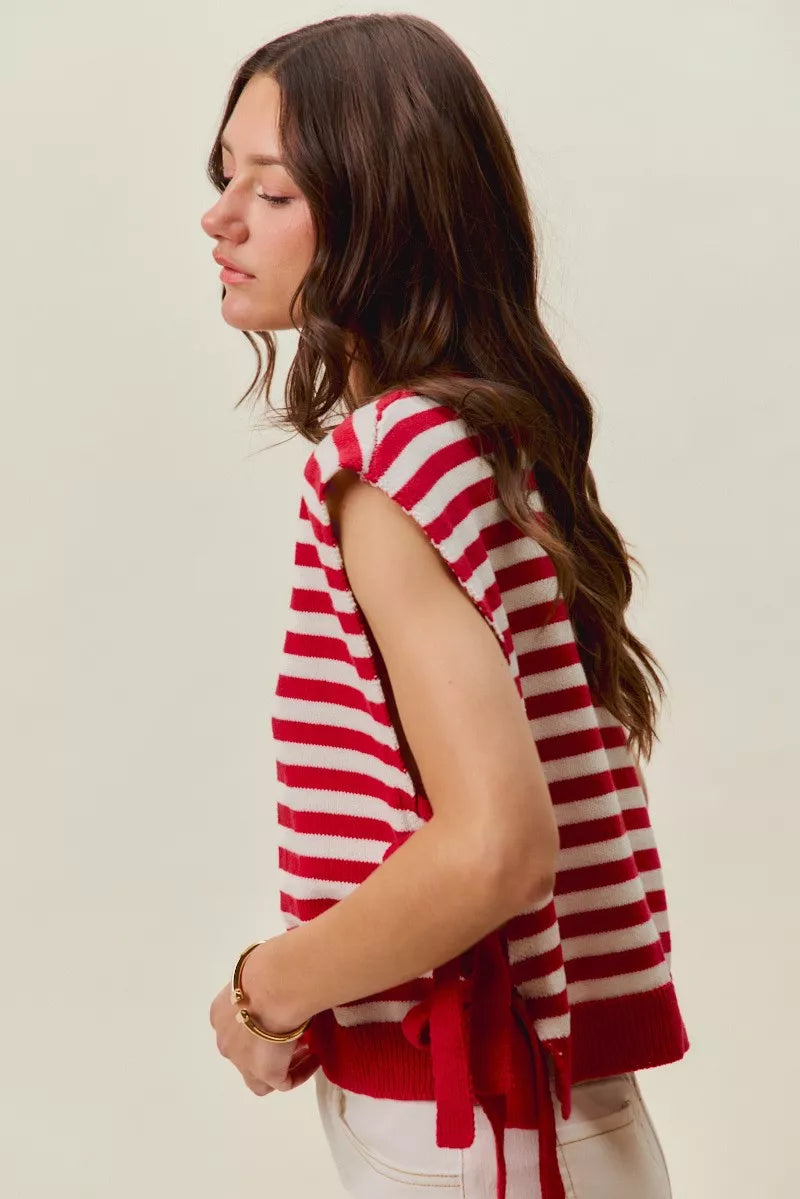 Stripe Star Patch 4th Of July Side Tie Vest Top | Boutique In USA, Vests, $ 49.00, A Moment Of Now™