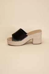 Shop LOCK-1 Espadrille Mule Heels in Black | Women's Fashion Boutique, Mules, USA Boutique