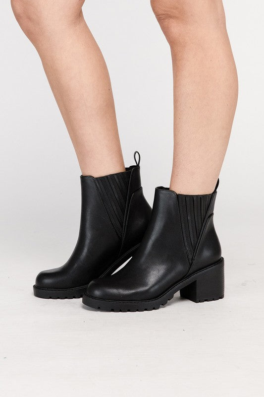 WISELY Modern Block Heel Ankle Boots, Fortune Dynamic, A Moment Of Now