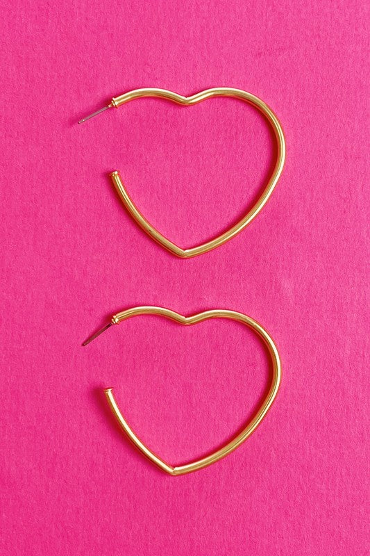 Shop Timeless Hearts Gold Tone Earrings | Women's Boutique Fashion Jewelry, Earrings, USA Boutique