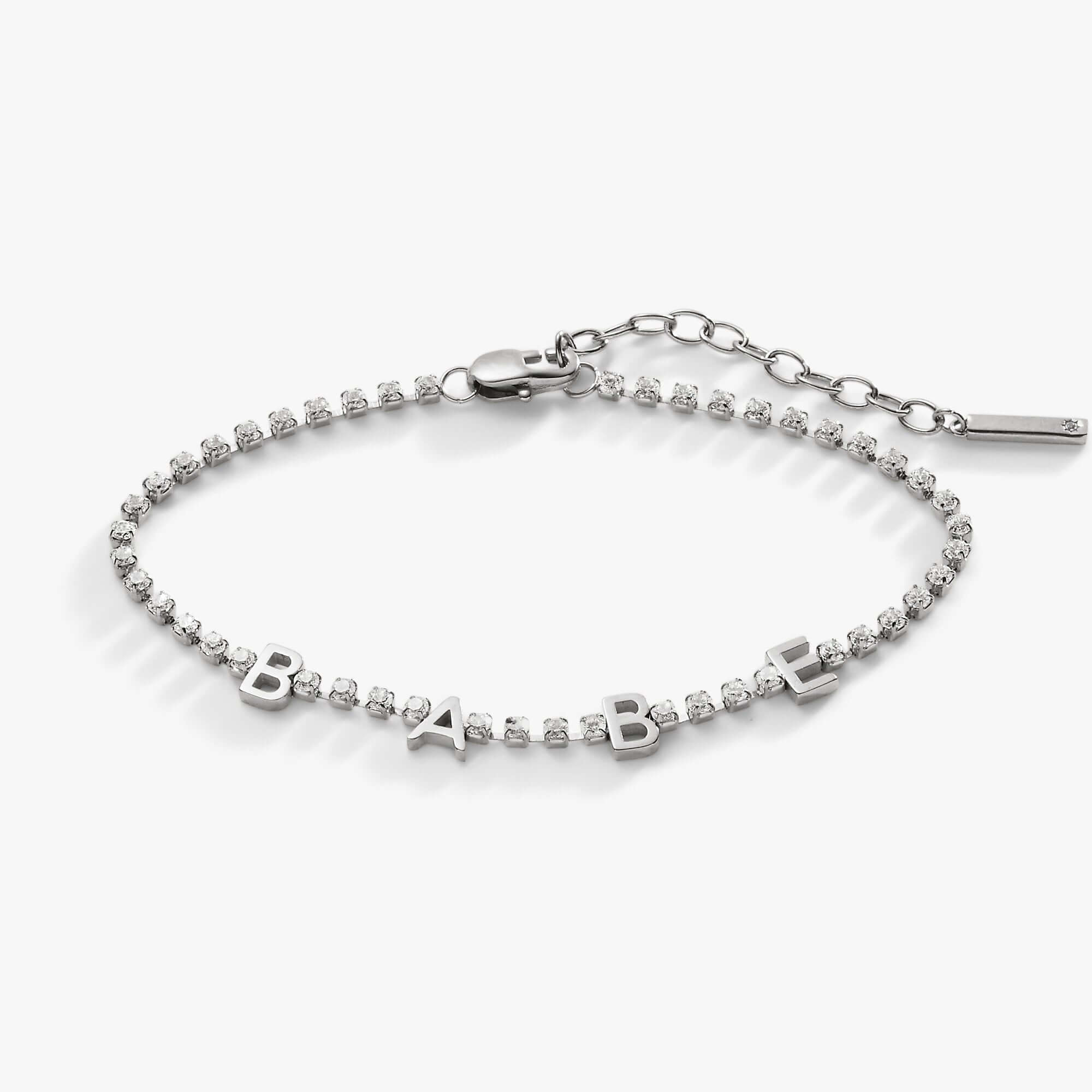 "Babe" Crystal Tennis Bracelet, Bracelets, $ 38.00, A Moment Of Now™