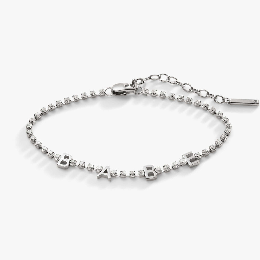 "Babe" Crystal Tennis Bracelet, Bracelets, $ 38.00, A Moment Of Now™